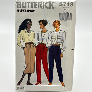 BUTTERICK Pattern, Misses Skirt & Pants (PBT5713)