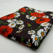 Load image into Gallery viewer, Woven Dress Weight, Poppies &amp; Daisies on Brown(WDW2110)
