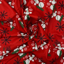 Load image into Gallery viewer, Printed Tricot Knit - Red/Gnarly Snowboarder (KXX0211)
