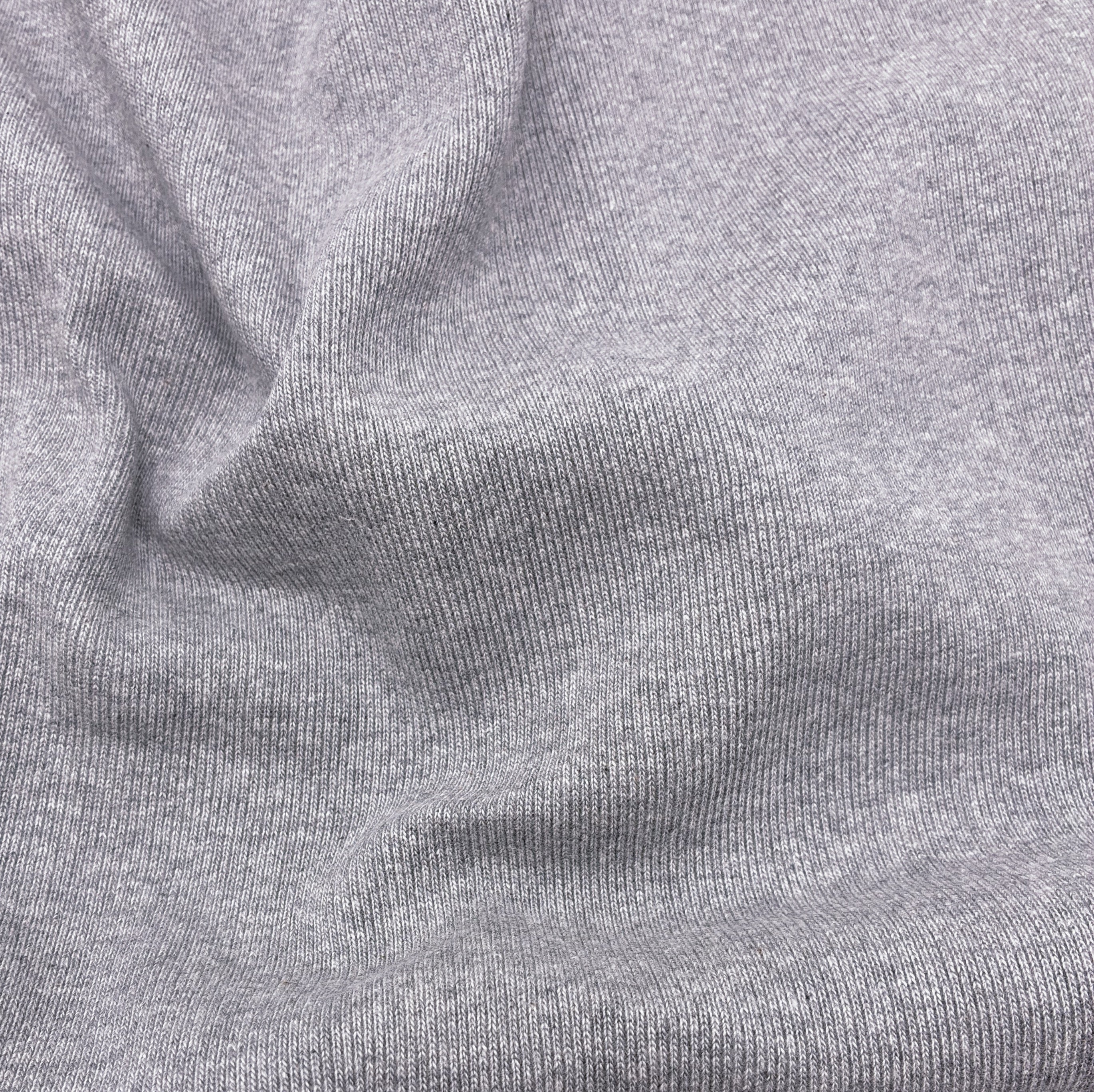 Organic Cotton 1x1 Rib Knit - Pebble Grey (KRB0612:613)
