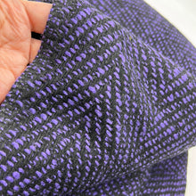 Load image into Gallery viewer, Wool Coat Weight, Purple &amp; Black Chevron Stripe (WCW0213)
