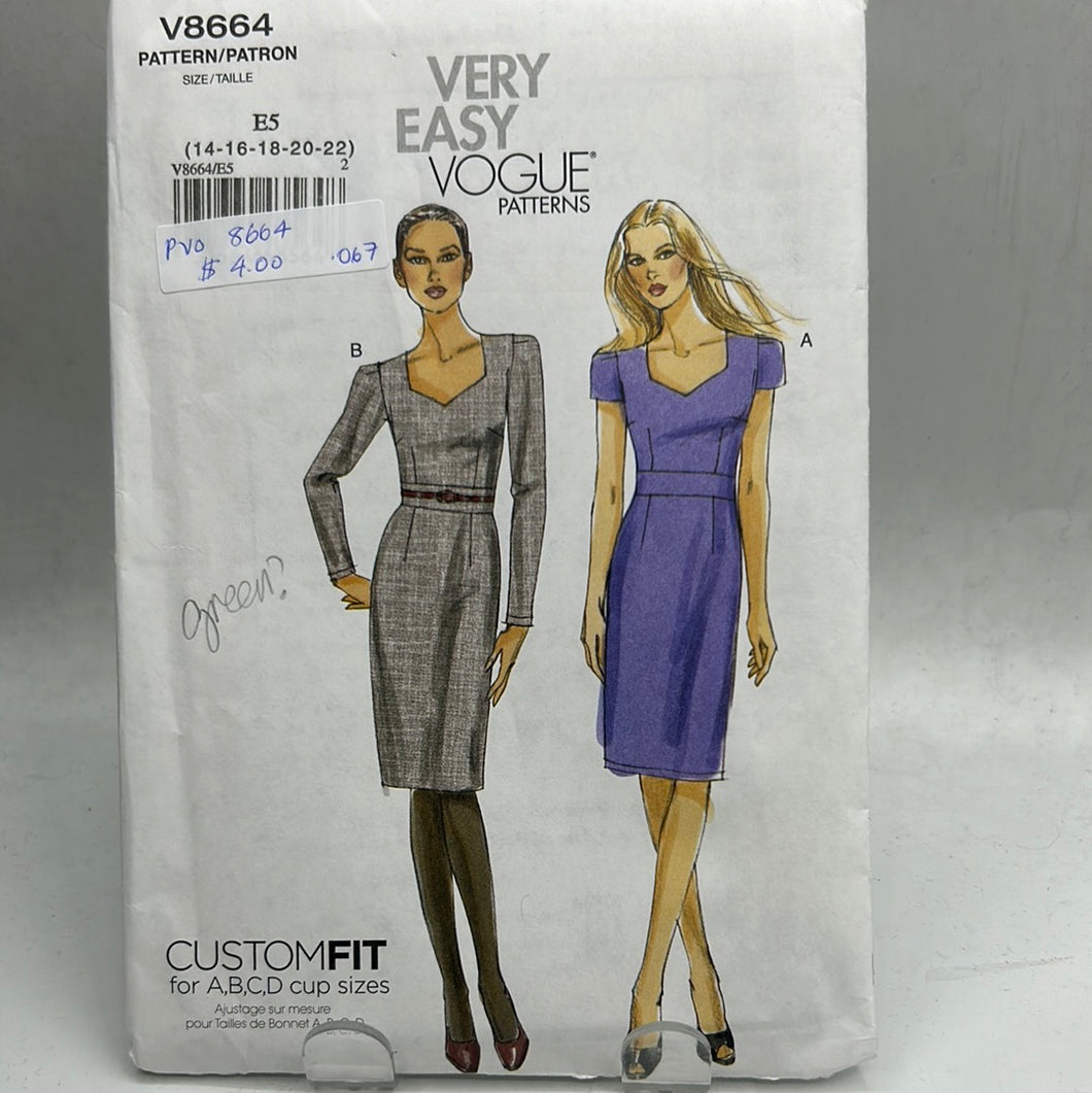 VOGUE Pattern, Misses' Dress (PVO8664)
