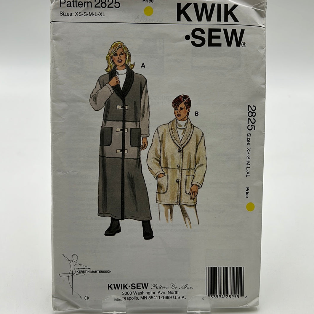 KWIK SEW Pattern, Misses' Coats (PKS2825)