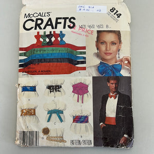 MCCALL'S Pattern, Belt and Tie Package (PMC0814)