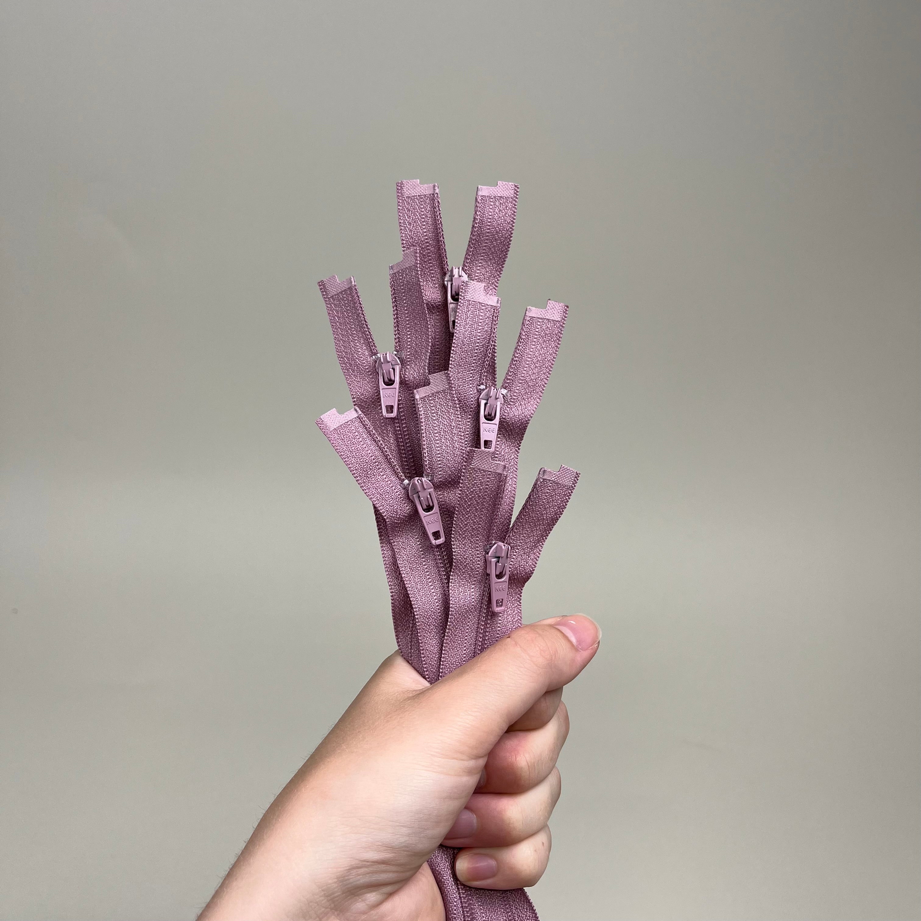 Separating Nylon Coil Zipper - Pink Mauve 17" (NZP0321)