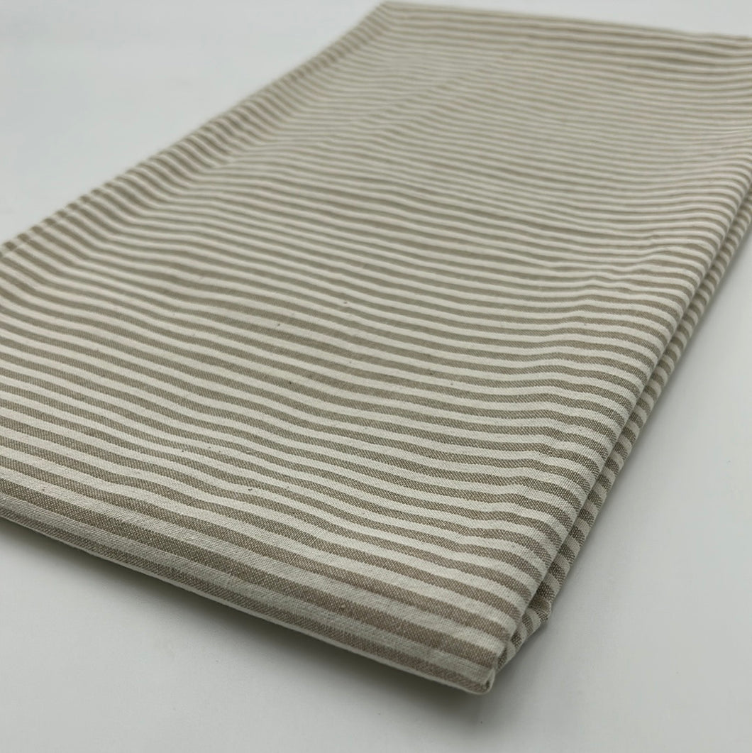 Cotton Dress Weight, Sand & Cream Stripes (WDW1809)