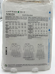 VOGUE Pattern, Misses' Dress (PVO8920B)