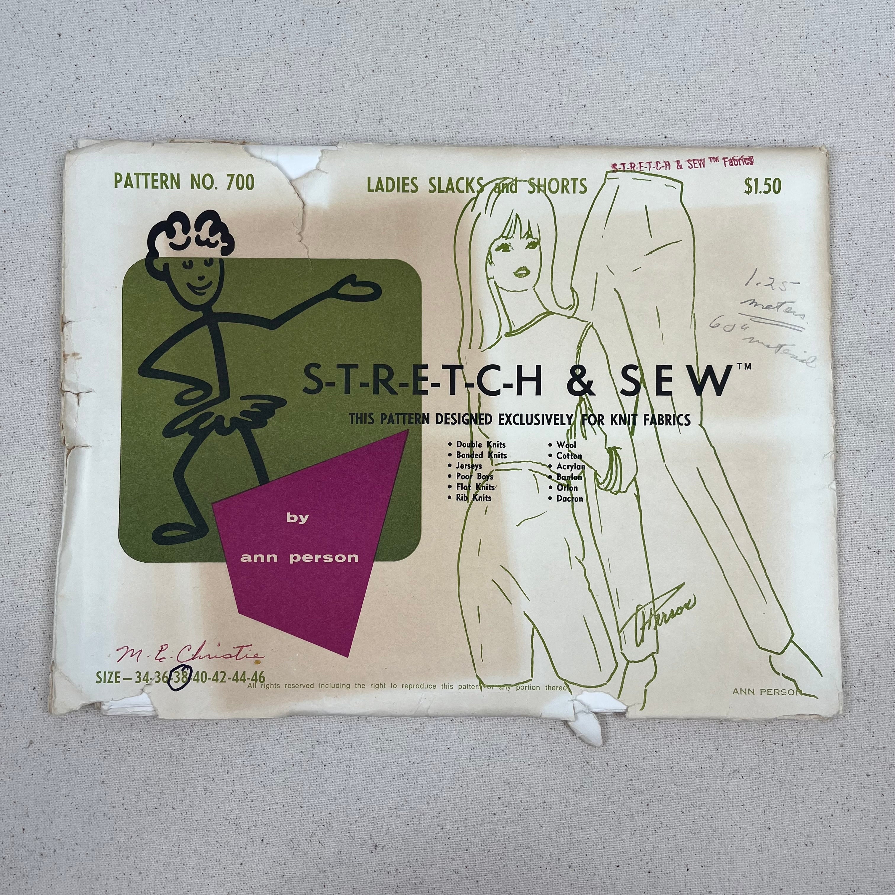 Stretch & Sew Pattern - 700 Slacks & Shorts (NPA0532)