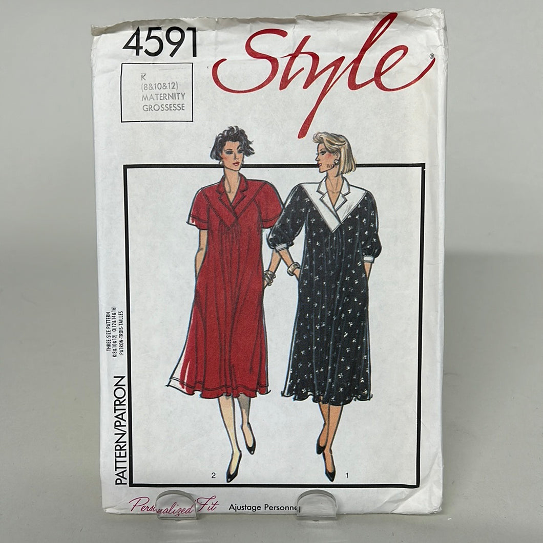 Vintage STYLE Pattern, Misses' Maternity Pullover Dress (PST4591)