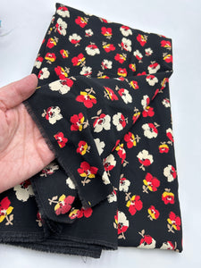 Dress Weight, Red Floral on Black (WDW2298)