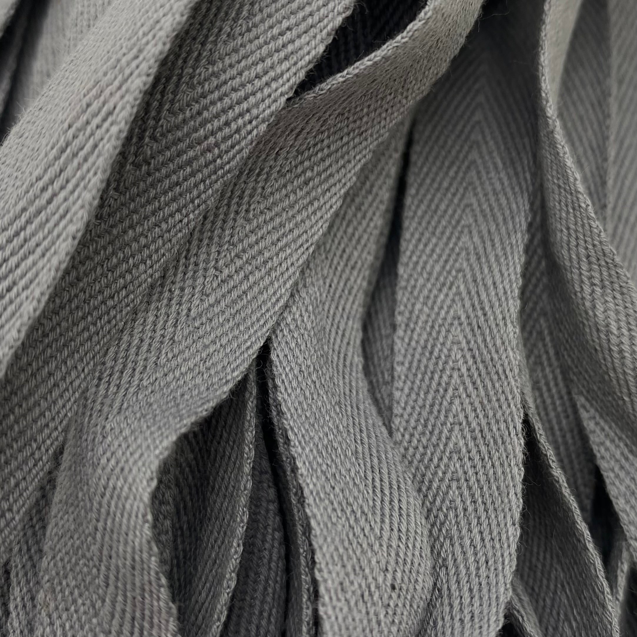 Cotton Twill Tape - True Grey - 15m Bundle (NXX1642)