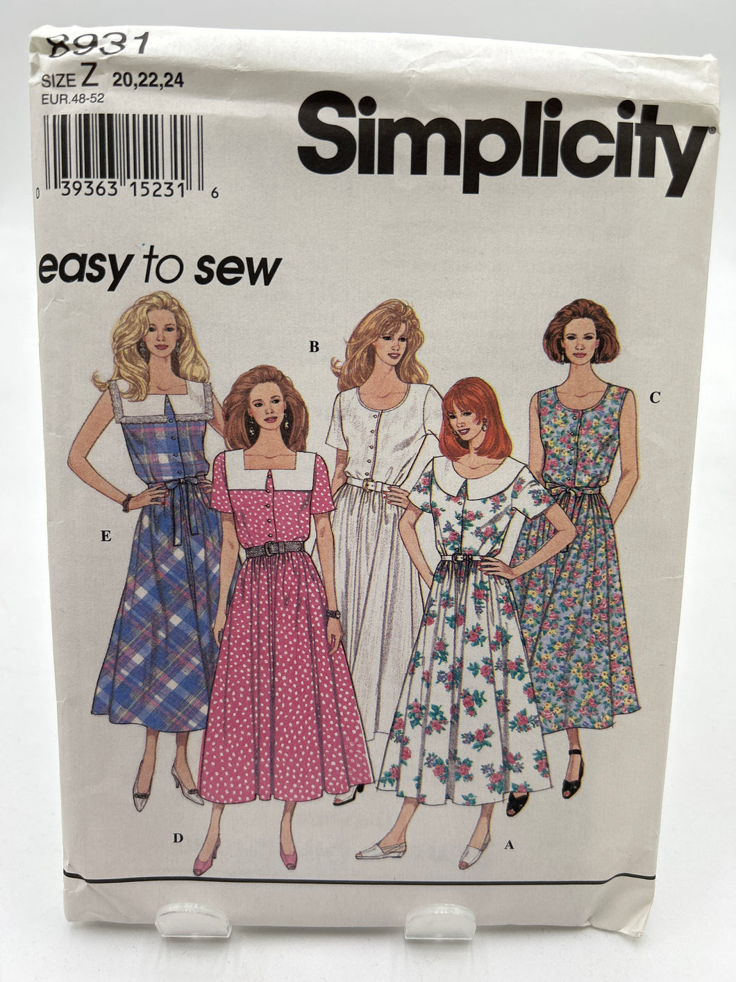 SIMPLICITY 20+ Pattern, Women's Dress (PSI8931)