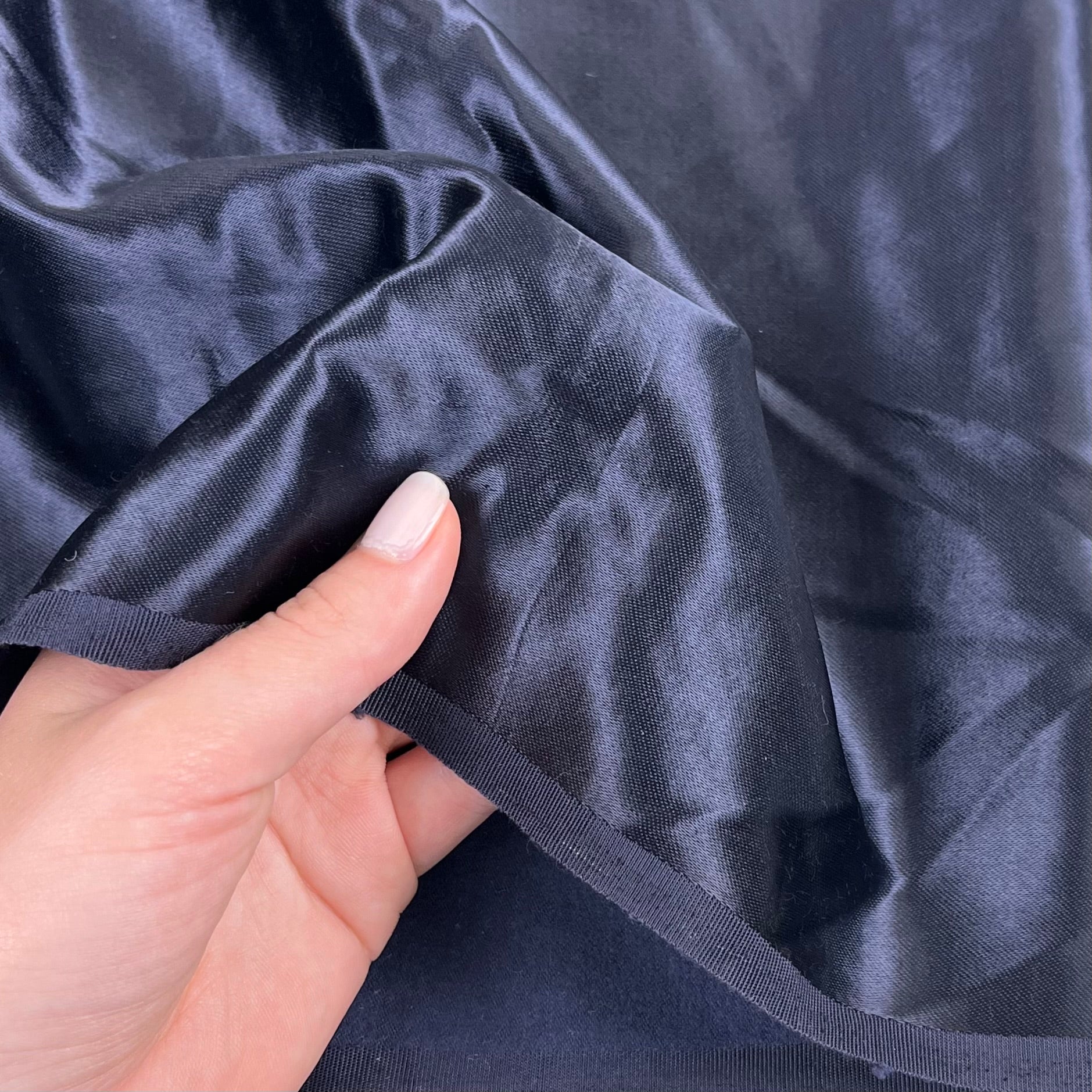 Cotton Blend Kasha Lining - Midnight Blue (WLN0071)