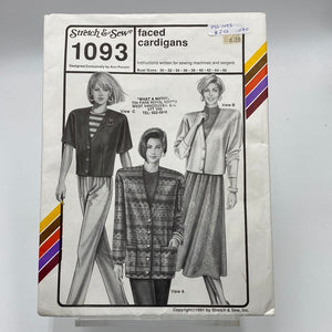 STRETCH N SEW Pattern, Faced Cardigans (PSS1093)