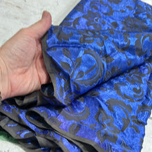Load image into Gallery viewer, Viscose Fancy, Satin Blue on Black (WFY0413)
