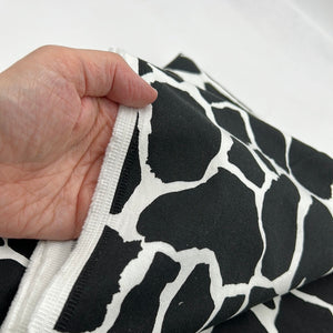 Stretch Cotton Shirting, Black & White Animal Print (WDW1736)