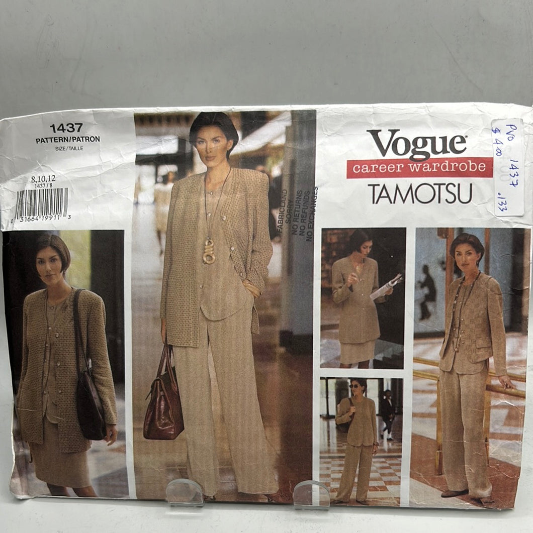 VOGUE Tamotsu Pattern, Misses' Jacket, Vest, Top, Skirt & Pants (PVO1437)