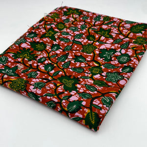 Wax Block Quilting Cotton, Red & Green (WQC1570)