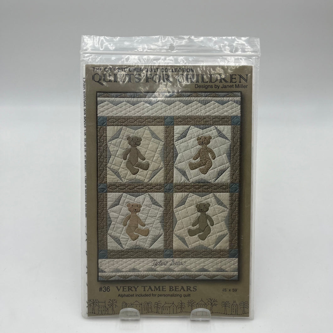 Quilt Pattern, Very Tame Bears (PXX0702)