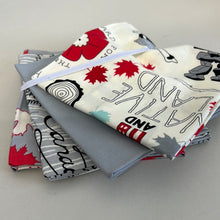 Load image into Gallery viewer, Quilting Cotton Fat Quarter Bundle, &quot;Oh Canada&quot; Red, Grey &amp; Black (WQC2313:2318)
