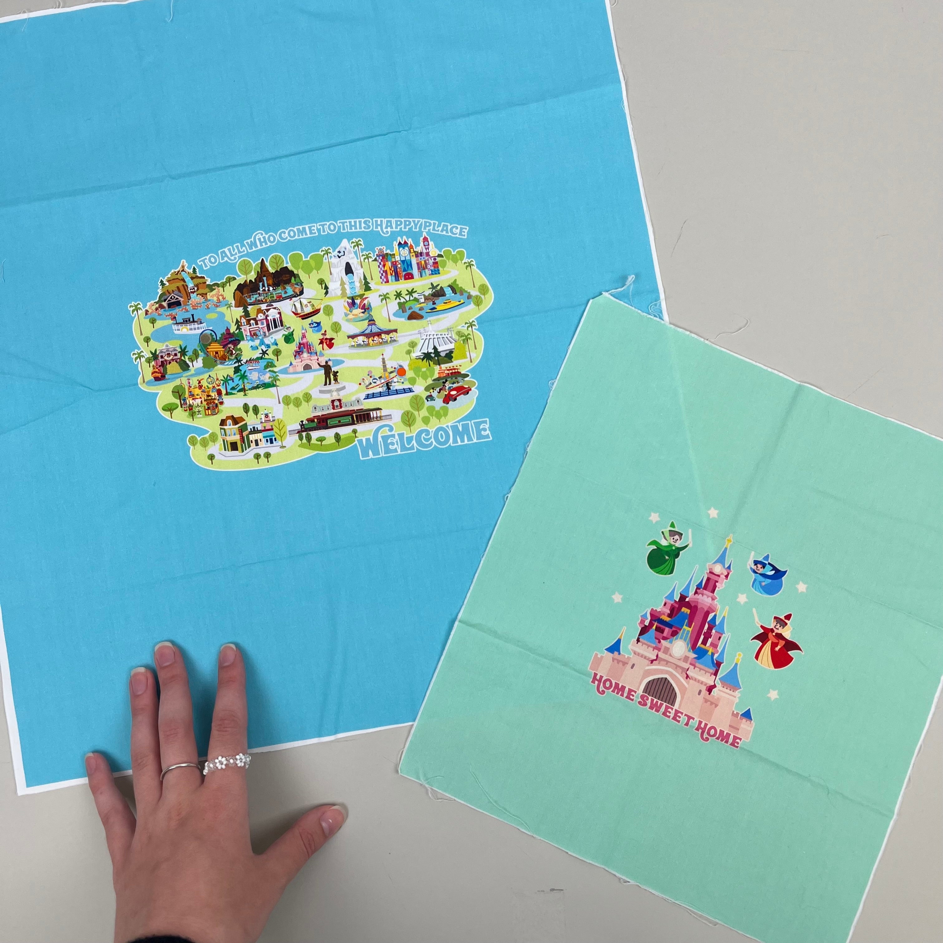 2 Quilting Cotton Panels - Happiest Place on Earth (WQC3090)