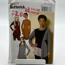 Load image into Gallery viewer, BUTTERICK Pattern, Misses Tops (PBT6377)
