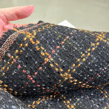 Load image into Gallery viewer, Wool Coat Weight, Black &amp; Orange Check (WCW0210)
