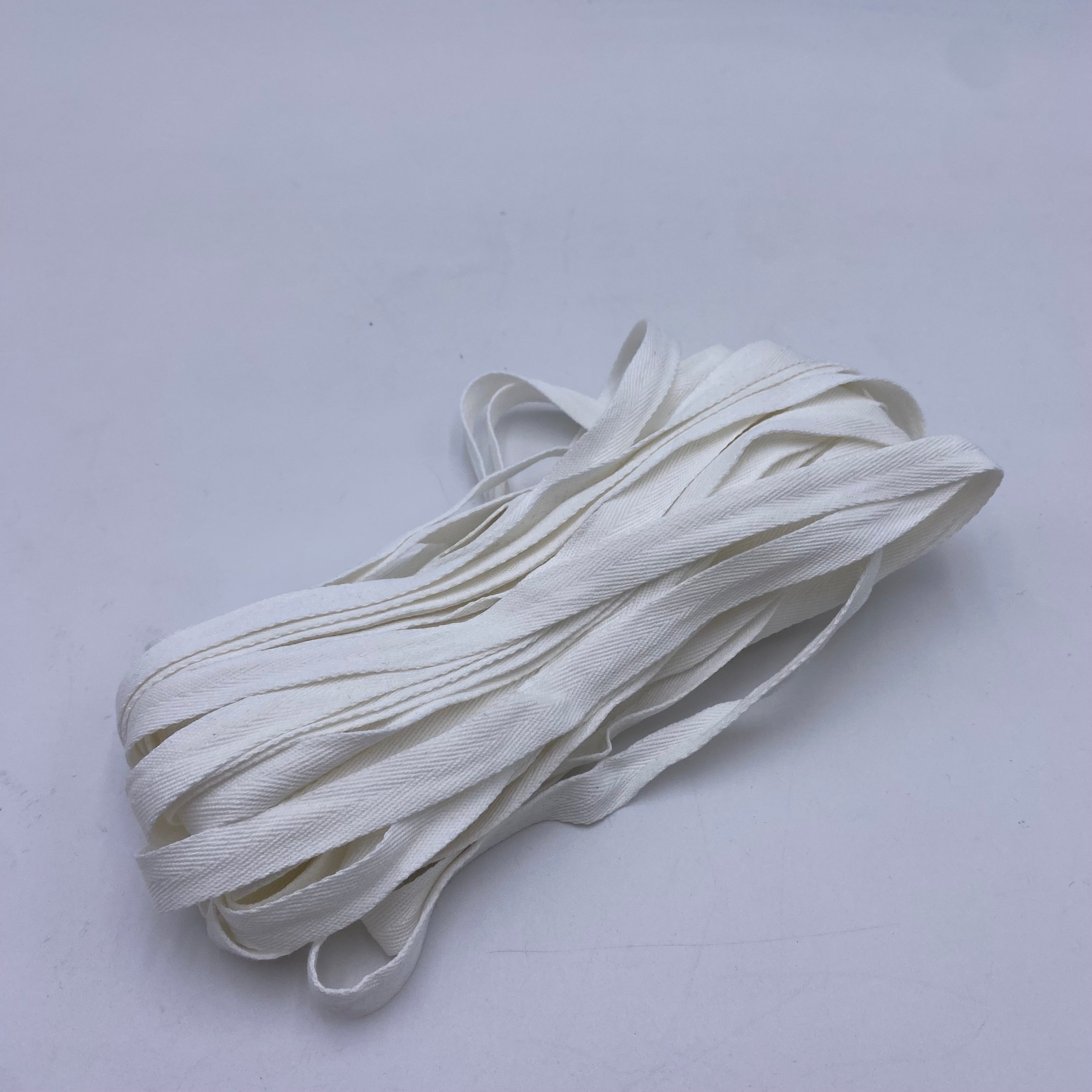 Cotton Twill Tape -  White - 15m Bundle (NXX1629)