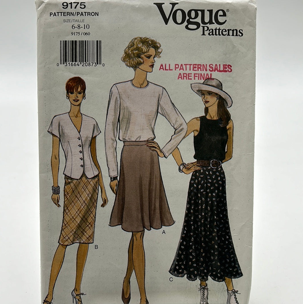 VOGUE Pattern, Misses' Skirt (PVO9175)