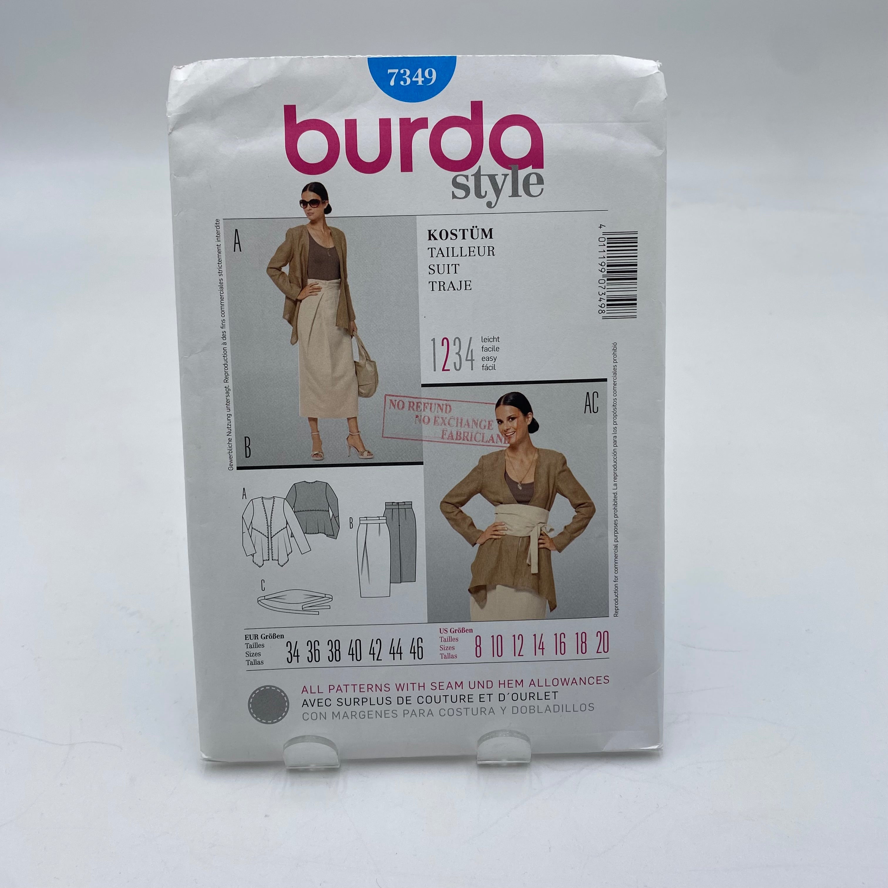 Burda Pattern - Suit 7349 (NPA0203)