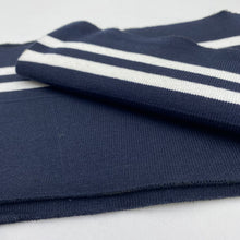 Load image into Gallery viewer, Cotton Varsity Ribbing (1m x 4) - Navy/White (KRB0585)

