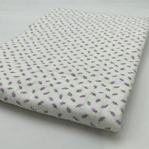 Cotton Flannelette, Lilac on White (WFL0290)