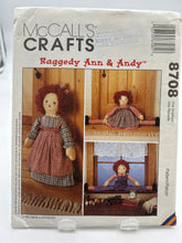 Load image into Gallery viewer, MCCALL&#39;S Pattern, Raggedy Ann &amp; Andy (PMC8708)
