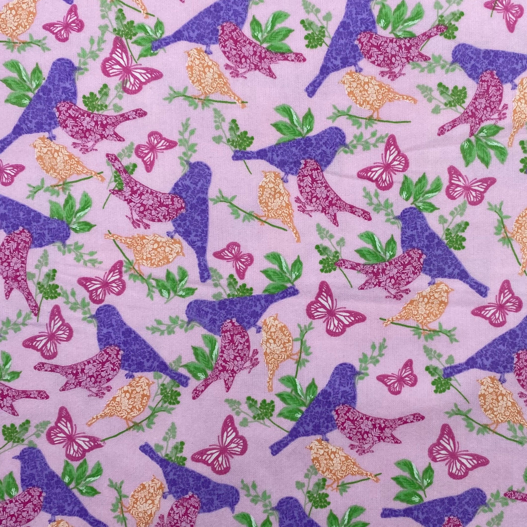 Cotton Songbird Flannelette - Pink (WFL0364:69)