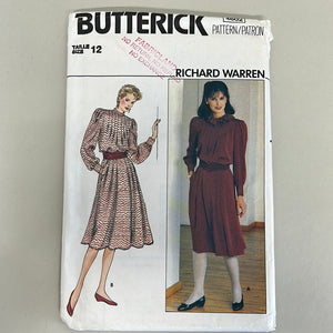 Vintage BUTTERICK Pattern, Misses' Top & Skirt (PBT4602)