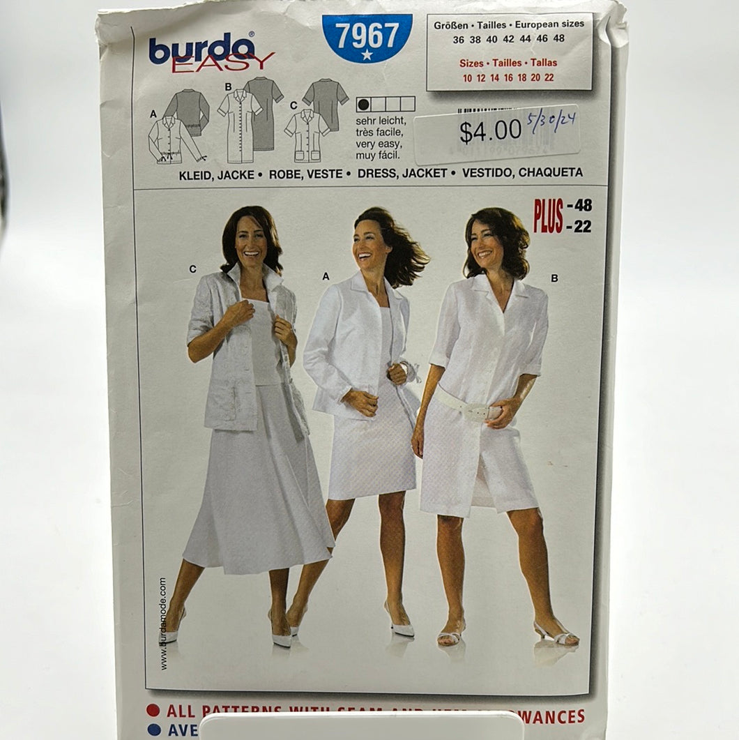 BURDA Pattern, Misses' Dress & Jacket (PBR7967)