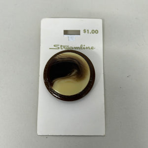 Vintage Button, Cream & Brown (NBU0570:570A)