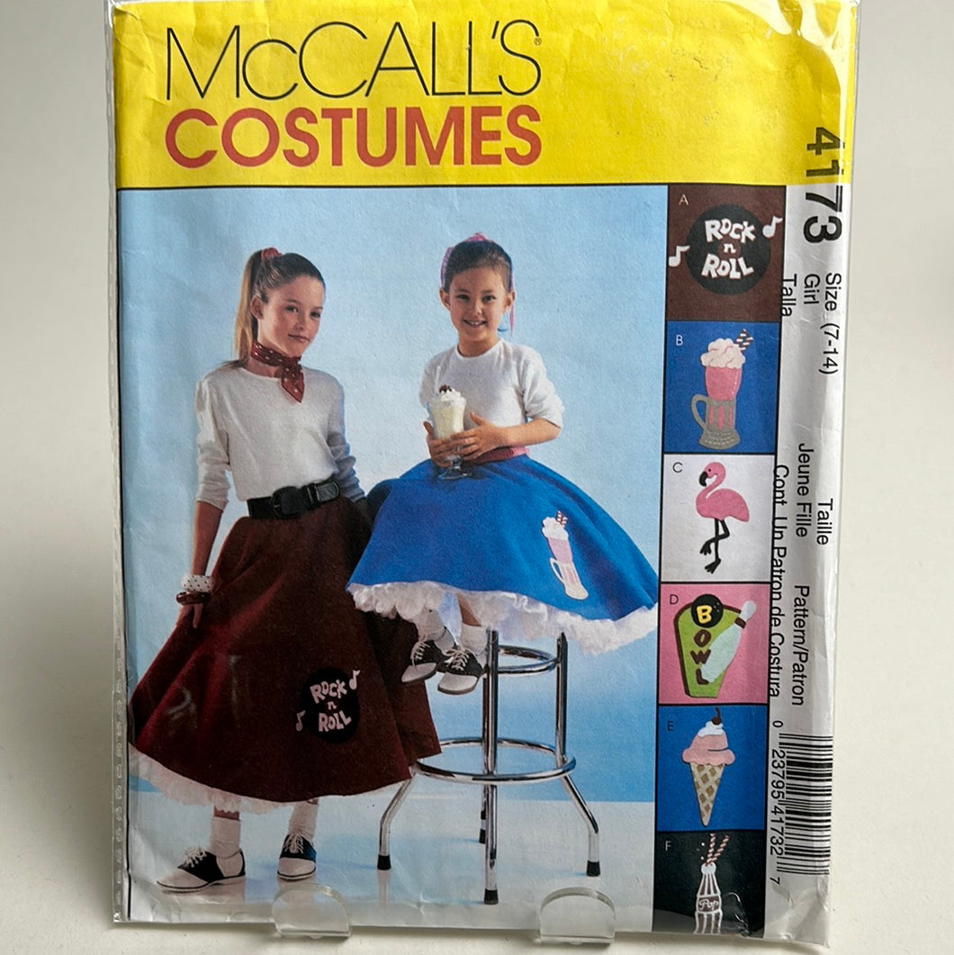 MCCALL'S Pattern, Poodle Skirt & Petticoat (PMC4173)