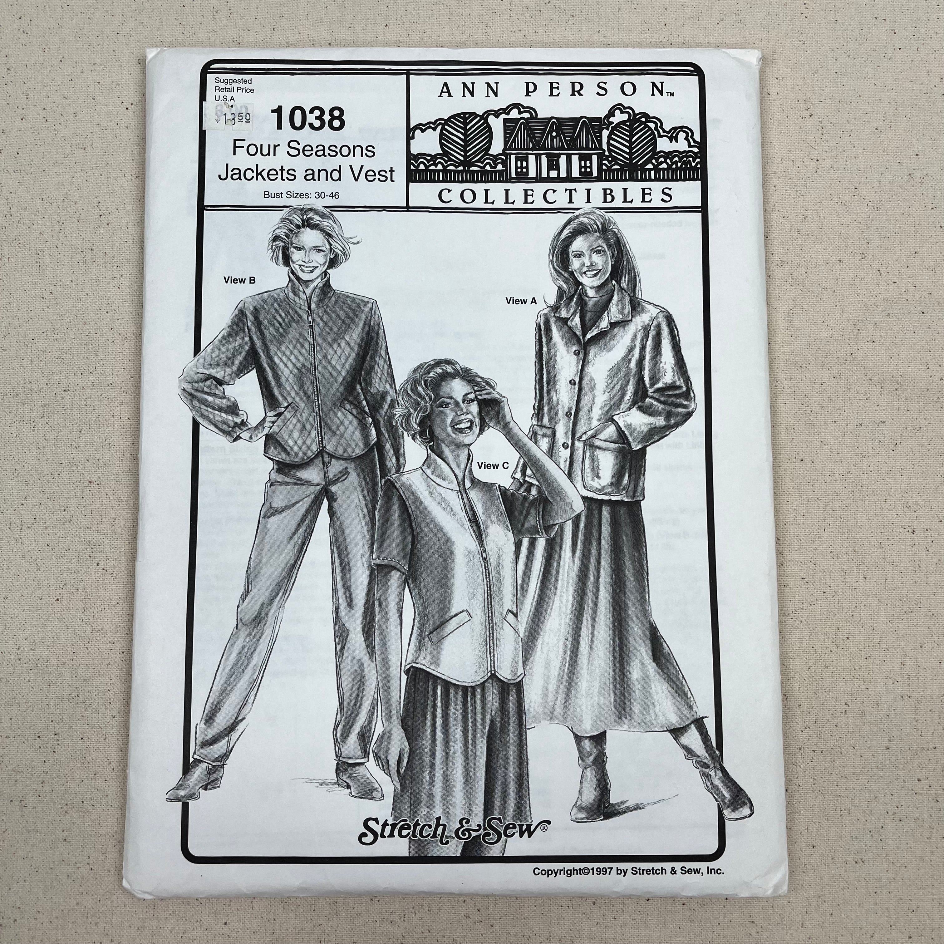 Stretch & Sew Pattern - 1038 Four Seasons Jackets & Vest (NPA0520)