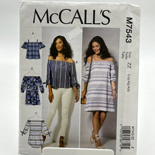 Load image into Gallery viewer, MCCALL&#39;S Pattern, Misses Tunic &amp; Dress (PMC7543)
