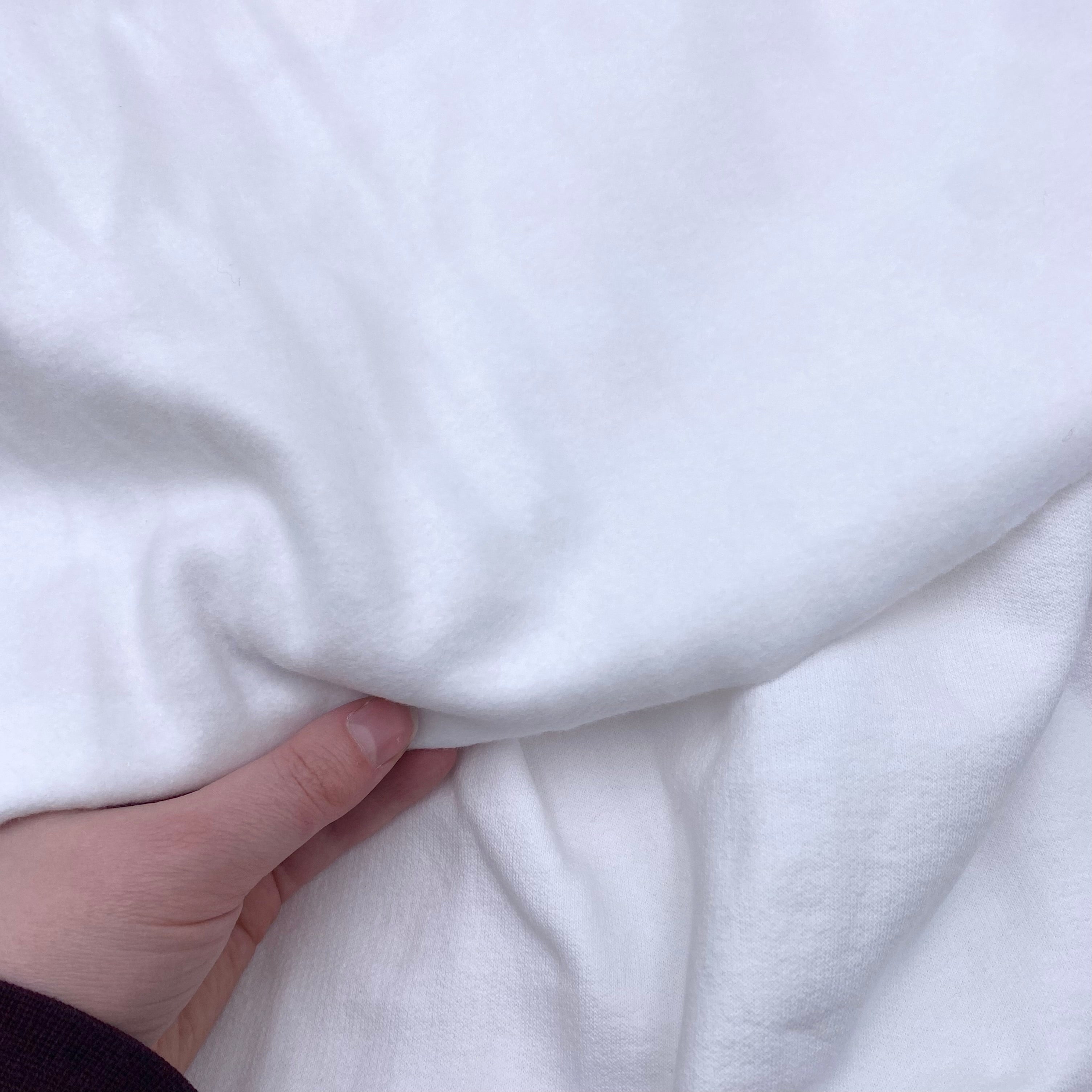 Cotton Blend Hoodie Fleece - White (KFR0680)