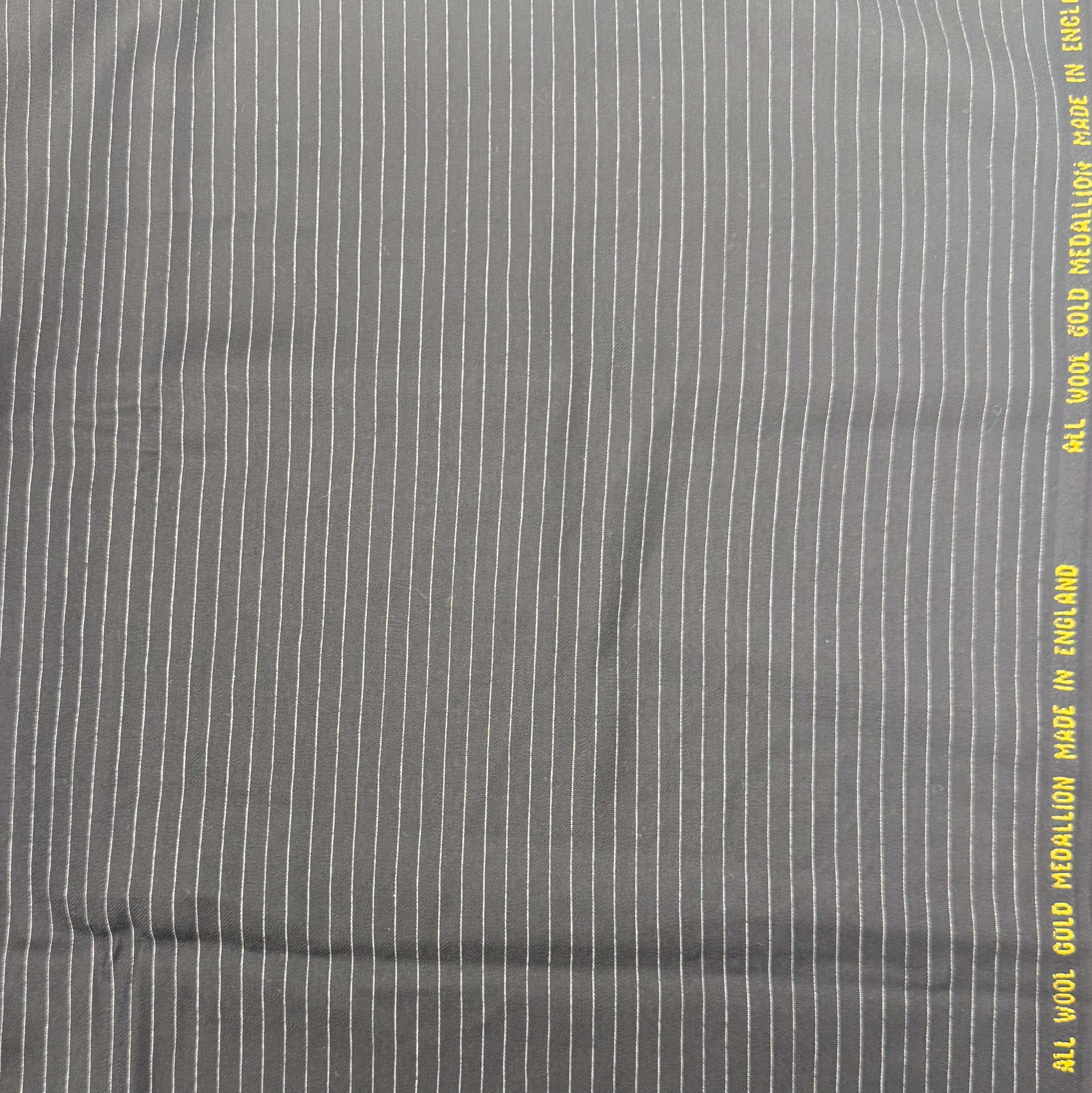 Wool Suiting - Black Pinstripe (WSW0757)