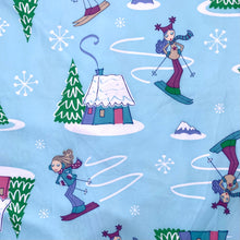 Load image into Gallery viewer, Printed Tricot Knit - Light Blue/Ski Glam(KXX0213)
