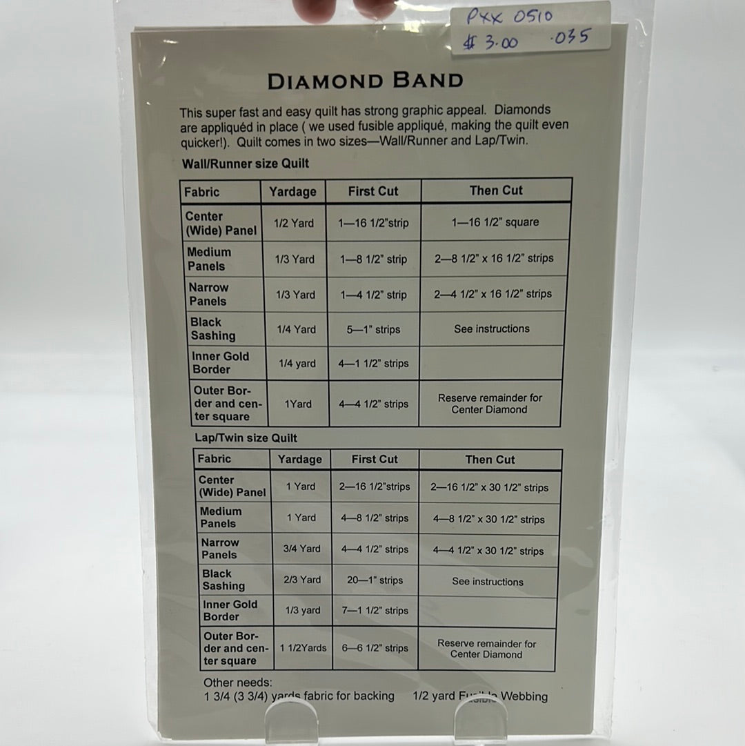 Kate Mitchell Quilts "Diamond Band" Quilt Pattern (PXX0510)(NPA)
