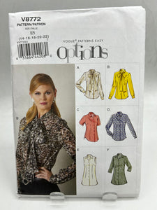 VOGUE Pattern, Misses' Blouse (PVO8772)