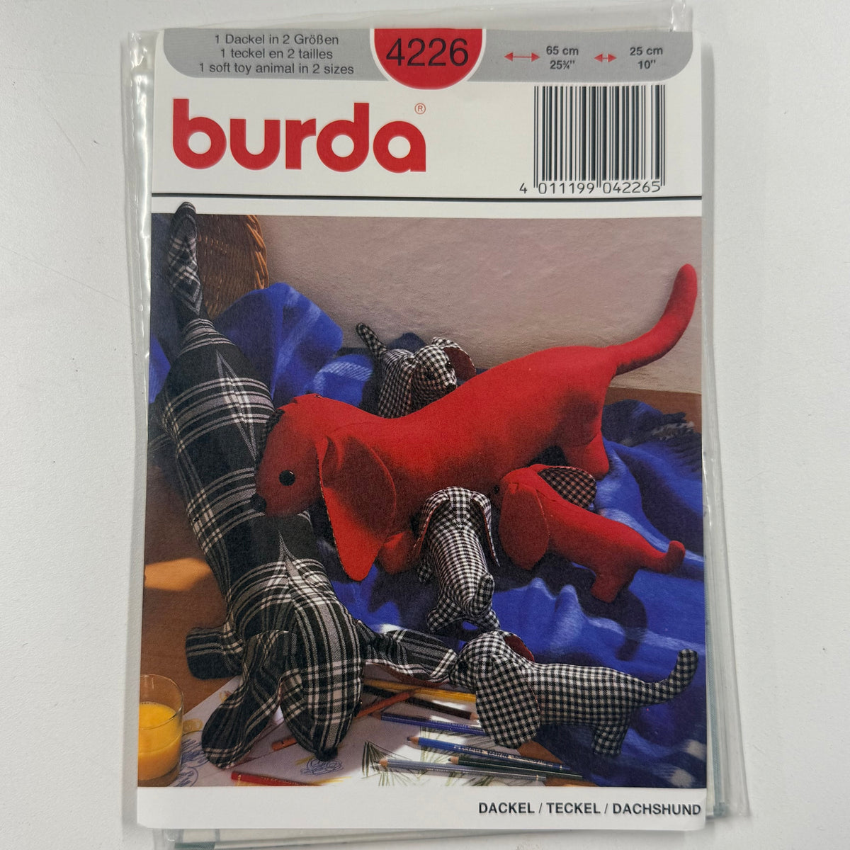Burda Craft Pattern - 4226 Stuffed Animals (NPA0614)
