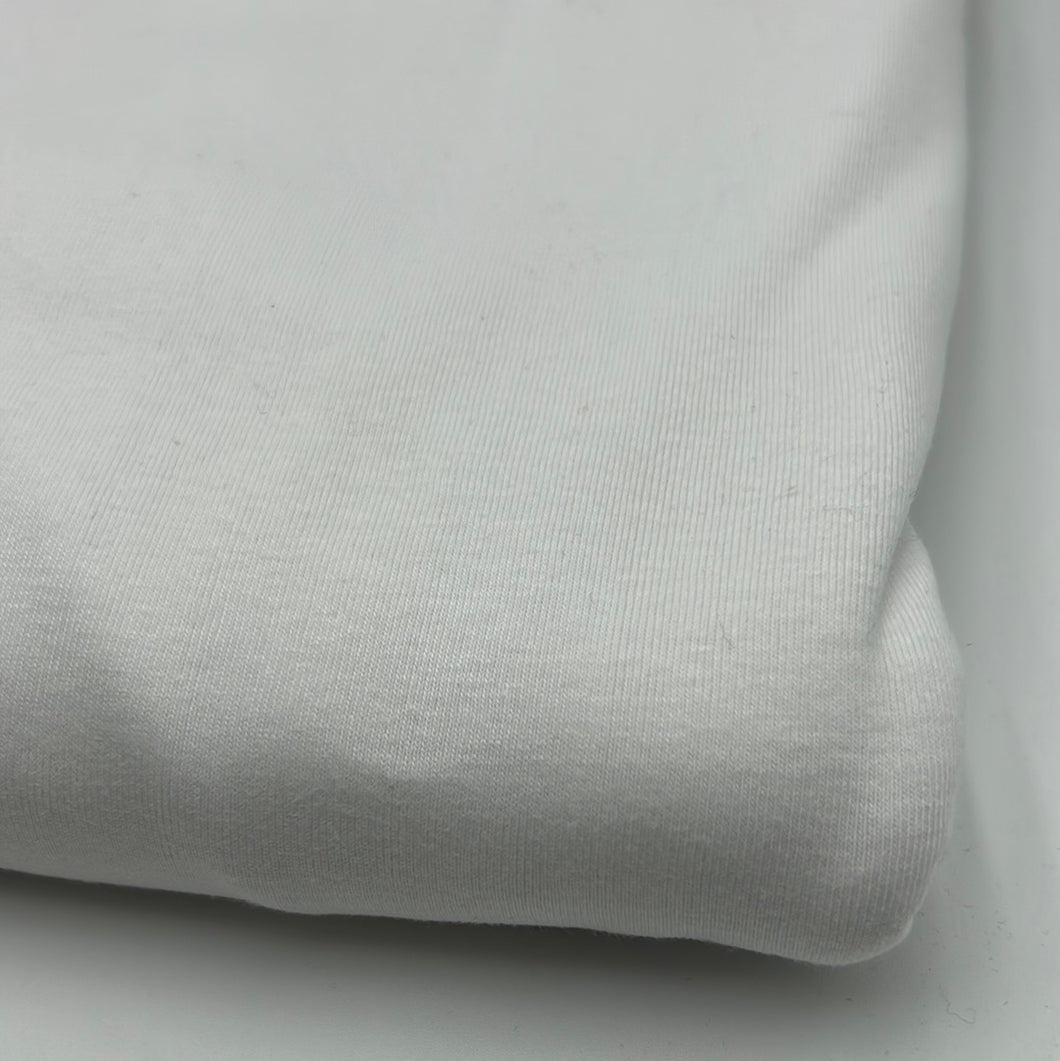Cotton Baby Rib Knit, White (KRB0348:349)