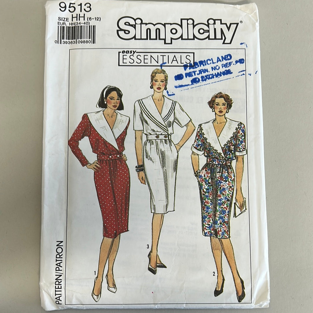 SIMPLICITY Vintage Pattern, Misses Dress (PSI9513)