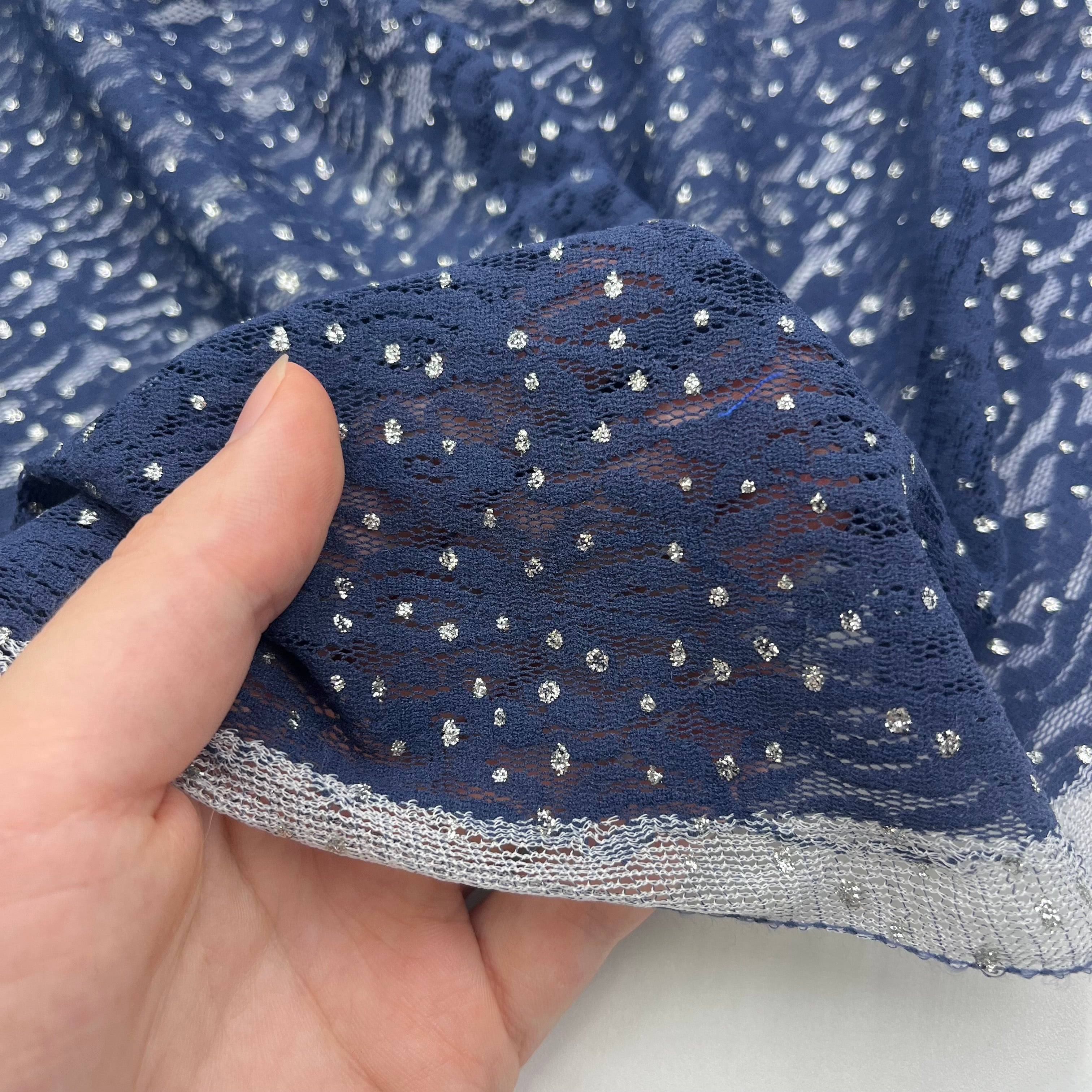 Knit Lace - Navy Sparkle (KLM0265)