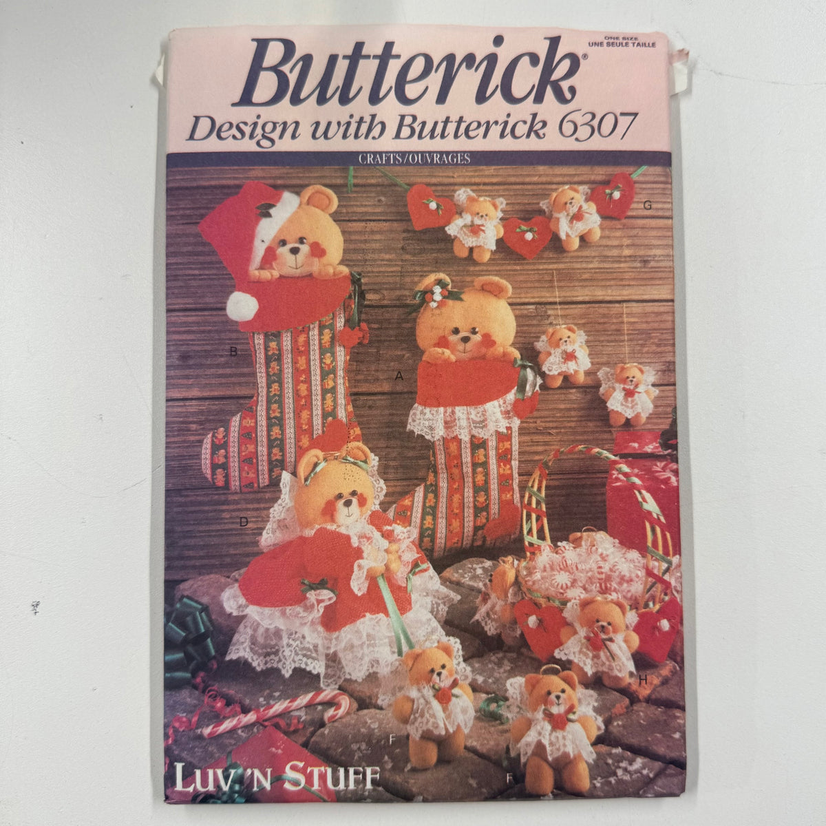 Butterick Craft Pattern - 6307 Sweet Teddies (NPA0575)